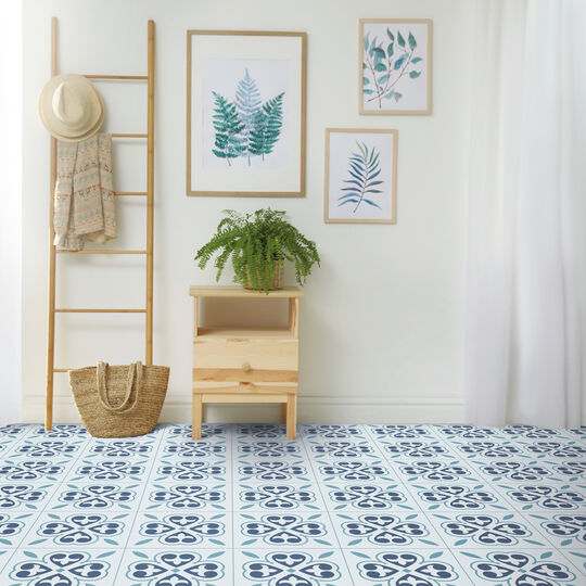 selbstklebende Bodenfliesen Oriental Flower (11er Set) image number null